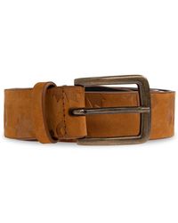 DSquared² - Accessoires ,Bruin ,Leer Leren Riem Met Monogram - Lyst