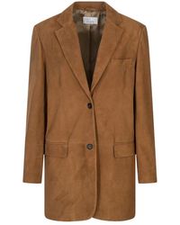 GIUSEPPE DI MORABITO - Jassen ,Bruin ,Leer Bruin Leren Jas Voor Vrouwen - Lyst