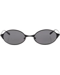 McQueen - Accessoires ,Zwart ,Neo Oval Zonnebril - Lyst