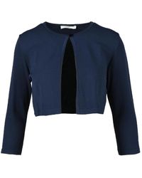 Charlott - Truien & Vesten ,Blauw ,Polyester Kort Vest - Lyst