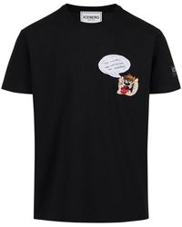 Iceberg - Schwarzes klassisches regular-fit-baumwoll-jersey-t-shirt - Lyst