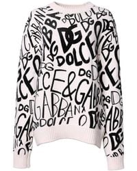 Dolce & Gabbana - Logo Knit Sweater - Lyst