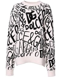 Dolce & Gabbana - Logo Knit Sweater - Lyst