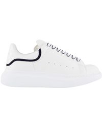 Alexander McQueen - Oversized sneaker weiß/marine - Lyst