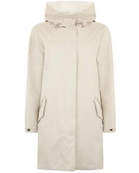 Moorer - Jassen ,Polyester Antibesa Lange Jas Met Capuchon - Lyst