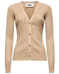 Silvian Heach - Strickjacke Aus Lurex Mit Knöpfen - Lyst