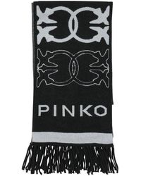 Pinko - Accessoires ,Zwart ,Wol Zwarte Sjaal Aw 25 Elegante Mix - Lyst