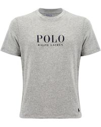 Ralph Lauren - Baumwoll-Rundhals-T-Shirt mit bedruckten Buchstaben und gesticktem Logo - Lyst