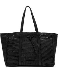 Gianni Chiarini - Gehäkelte Einkaufstasche Schwarz Leder - Lyst