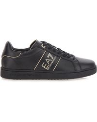 EA7 - Schoenen ,Zwart ,Leer Classic Sneakers - Lyst
