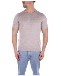 Tagliatore - T-shirt in lino e cotone josh - Lyst