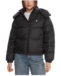Calvin Klein - Jassen ,Zwart ,Leer Essential Midweight Puffer Jacket - Lyst