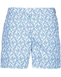 Fedeli - Badmode ,Blauw ,Polyester Blauwe Airstop Zwemshorts Met Stempelpatroon - Lyst