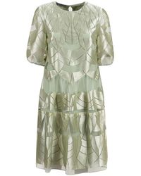 Alberta Ferretti - Groene Abito Jurk - Lyst