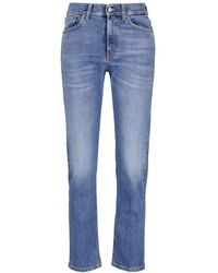 Dondup - Jeans ,Blauw ,Leer Slim-Fit Jeans - Lyst