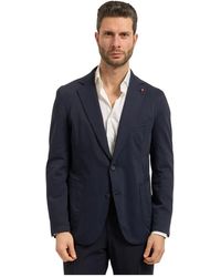 MULISH - Jassen ,Blauw ,Katoen Stretch Katoenen Jas - Lyst