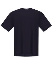 Herno - Tops ,Blauw ,Katoen Stretch Katoen Jersey T-Shirt - Lyst