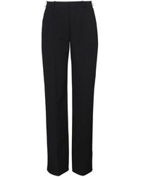 Balmain - Broeken ,Zwart ,Wol Rechttoe-Rechtaan Broek - Lyst