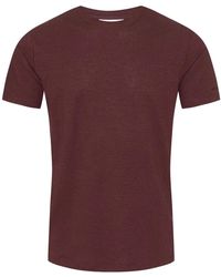 Orlebar Brown - Tops ,Rood ,Linnen Linnen T-Shirt, Slim Fit, Gemaakt - Lyst