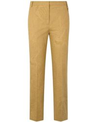 Roberto Cavalli - Broeken ,Bruin ,Katoen Python-Print Straight Leg Broek - Lyst