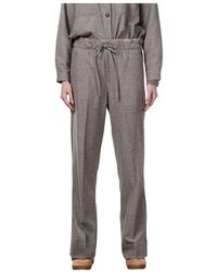Mason's - Broeken ,Grijs ,Wol New York Studio Elax Chino Broek - Lyst