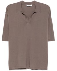 Hevò - Tops ,Bruin ,Katoen Taranto Polo - Lyst