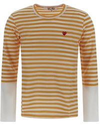 COMME DES GARÇONS PLAY - Striped Long Sleeve T-Shirt - Lyst