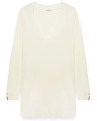FIORELLA RUBINO - Truien & Vesten ,Wit ,Lange Pullover Met Lenzing Ecovero Viscose - Lyst