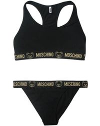 Moschino - Schwarzes unterwäsche-set mit elastischen bändern - Lyst