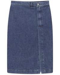 MSGM - Denim Skirts - Lyst