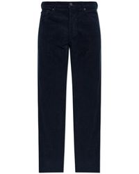 Tom Ford - Broeken ,Blauw ,Katoen Corduroy Straight Broeken - Lyst