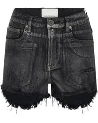 One Teaspoon - High-waist schwarze denim-shorts - Lyst