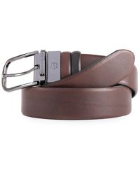 Piquadro - Leren Riem Met Doornsluiting - Lyst