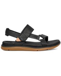 Teva - Schwarze leder slingback sandale,beige flache sandalen verkauf - Lyst