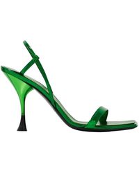 3Juin - Grüne stiletto-sandalen mit dünnen riemen - Lyst