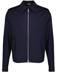 Dior - Jassen ,Blauw ,Wol Wool Zip Jacket - Lyst