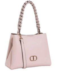 Twinset - Puderrosa Schultertasche Mit Geflochtenem Griff - Lyst