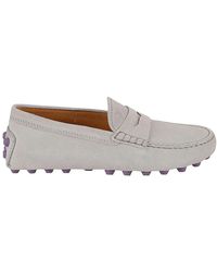 Tod's - Graue gommino loafers - Lyst