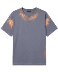Dondup - Tops ,Grijs ,Katoen T-Shirt Met Ronde Hals - Lyst