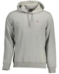 Napapijri - Hoodies & Sweatvesten ,Grijs ,Katoen Bruine Sweater Hoodie Urban Chic - Lyst