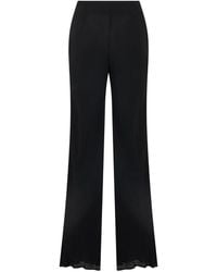 Alberta Ferretti - Broeken ,Zwart ,Katoen Elephant Leg Pants - Lyst