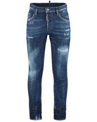 DSquared² - Zerrissene 5-pocket jeans mit metall-details - Lyst