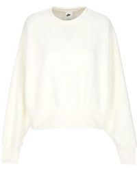 Nike - Damen-Sweatshirt Mit Rundhalsausschnitt, Sportswear, Plusch-Mod, Crop, Rundhalsausschnitt, Segel/Segel - Lyst