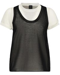 Pinko - Tops ,Wit ,Katoen Witte Katoenen Trui - Lyst