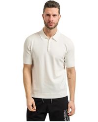 HUGO - Strick-Polo-Pullover Mit Verdeckter Knopfleiste - Lyst