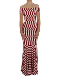 Dolce & Gabbana - Bodycon Jurk Met Capmouwen, Volledige Lengte - Lyst