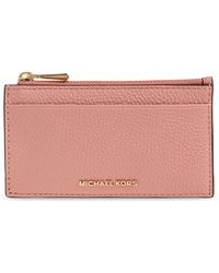 Michael Kors - Jet Set Kleines Kartenetui Aus Genarbtem Leder - Lyst