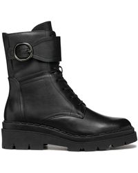 Geox - Schwarze stiefeletten - Lyst