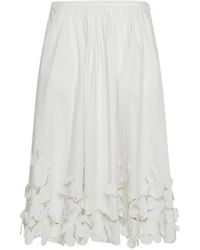 Forte Forte - Floral Bestickter Knielanger Rock - Lyst