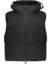 Herno - Gewatteerde Bodywarmer Met Capuchon En Zakken - Lyst